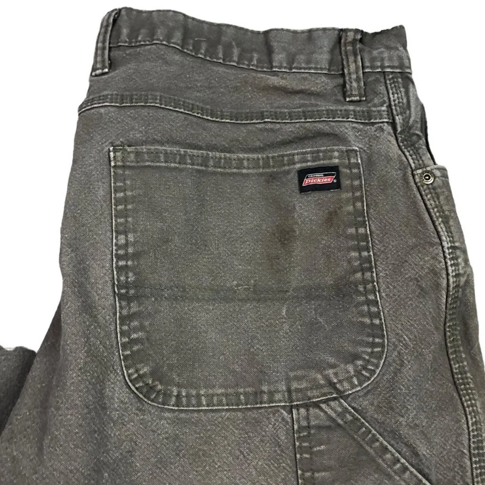 Dickies Vintage Olive Green Carpenter Stained Work Pants Men's 38x30